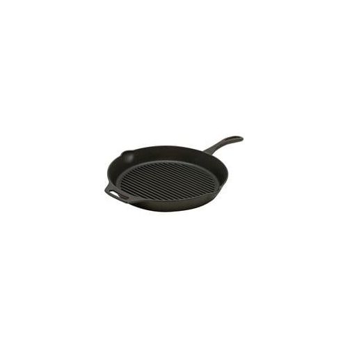 Grill-Feuerpfanne gp35, mit Pfannenstiel schwarz, 1 Henkel, Ø 35cm