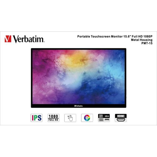 Verbatim Portable PMT-15 Monitor 39,6 cm (15,0 Zoll) schwarz