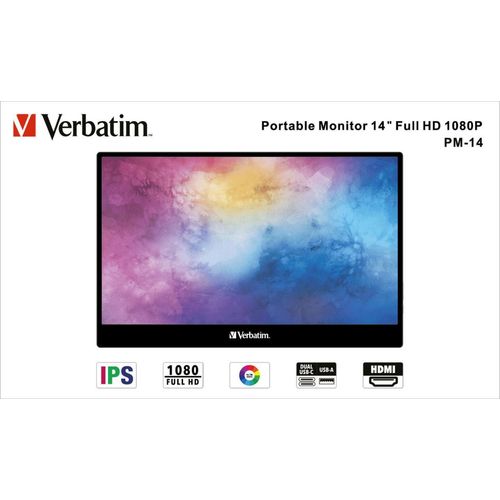 Verbatim Portable PM-14 Monitor 30,6 cm (14,0 Zoll) schwarz