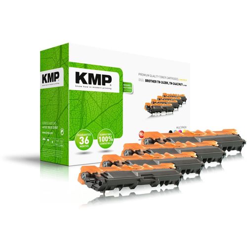 KMP Toner B-T58V schwarz, cyan, magenta, gelb kompatibel zu brother TN-242BK/TN-246CMY, 4er-Set