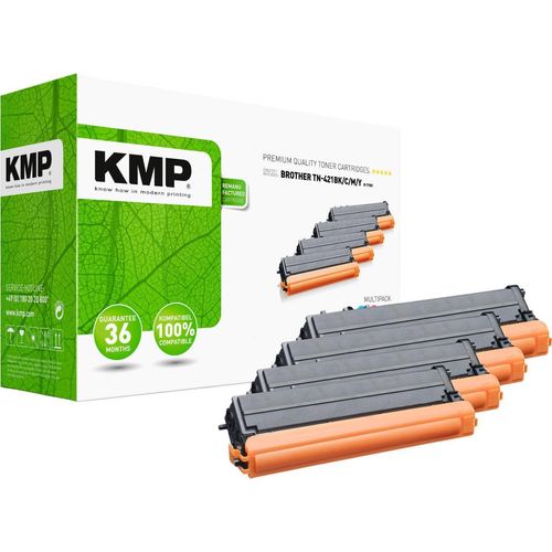 KMP Toner B-T98V schwarz, cyan, magenta, gelb kompatibel zu brother TN421BK/C/M/Y, 4er-Set