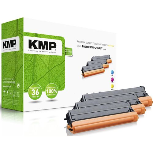 KMP Toner B-T99V cyan, magenta, gelb kompatibel zu brother TN-421C/M/Y, 3er-Set