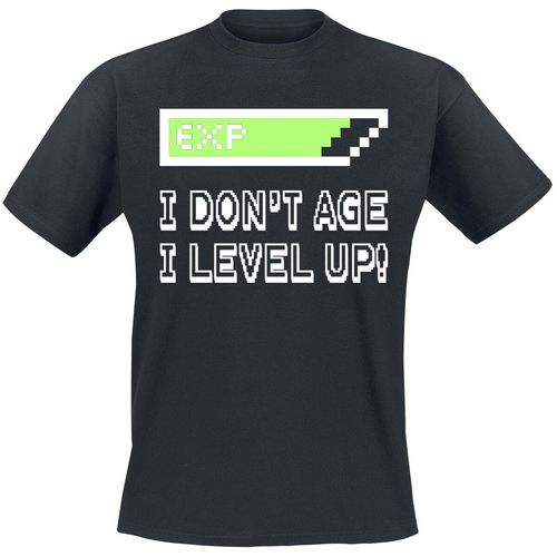 Gaming-Sprüche I Don´t Age T-Shirt schwarz in M