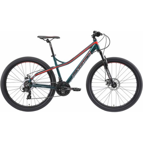 Mountainbike BIKESTAR Fahrräder Gr. 43cm, 27,5 Zoll (69,85cm), grün für Damen und Herren, Kettenschaltung