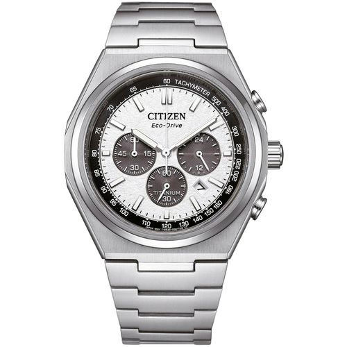 Chronograph CITIZEN Armbanduhren silberfarben (titansilberfarben, silberfarben) Herren Armbanduhr, Herren, Titan, Eco-Drive, Solar, Stoppfunktion, Saphirglas