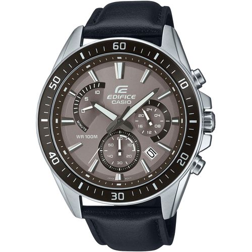 Chronograph CASIO EDIFICE Armbanduhren schwarz Herren Quarzuhr, Armbanduhr, Herrenuhr, Stoppfunktion, Datum, Neo-Display