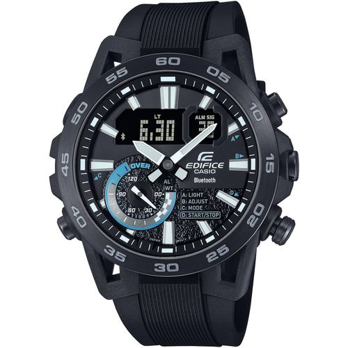 Smartwatch CASIO EDIFICE Smartwatches schwarz Armbanduhr, Herrenuhr, Bluetooth, Stoppfunktion, Weltzeit, digital