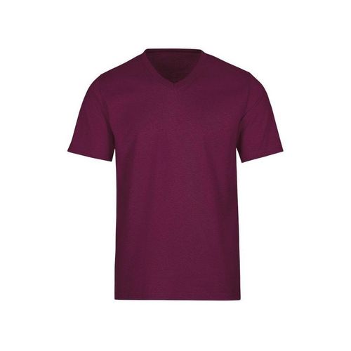 Trigema T-Shirt TRIGEMA V-Shirt DELUXE Baumwolle (1-tlg), rot