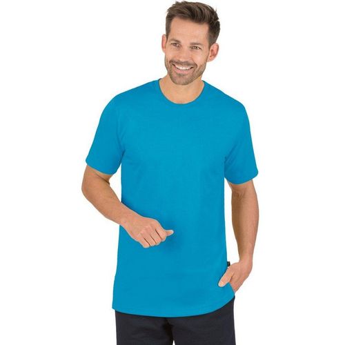 Trigema T-Shirt TRIGEMA T-Shirt aus 100% Baumwolle (1-tlg), blau