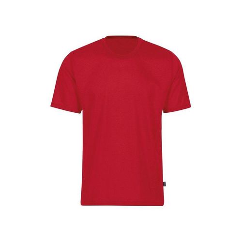 Trigema T-Shirt TRIGEMA T-Shirt aus 100% Baumwolle (1-tlg), rot
