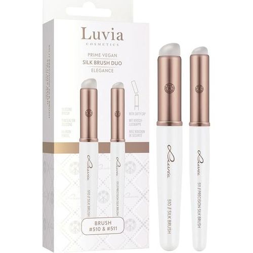 Luvia Cosmetics Pinsel Gesichtspinsel EleganceSilk Brush Duo 1x 510 Silk Brush + 1x 511 Precision Silk Brush