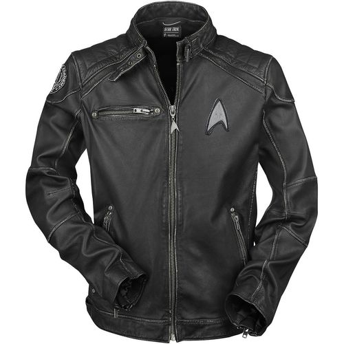 Star Trek Starship Lederjacke schwarz in XXL