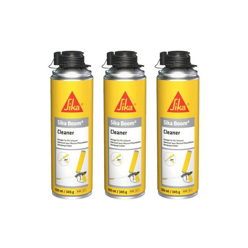 Sika - 3er-Set Reiniger für expandierende Polyurethanschäume Boom Cleaner - 500ml