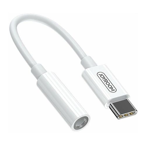 Joyroom 3,5mm Jack Minibuchse auf Typ-C ( USB-C ) Kabel Adapter Kopfhöreradapter kompatibel mit Smartphones weiß