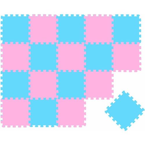 18 Teile Baby Kinder Puzzlematte ab Null - 30x30 Puzzle Spielmatte Krabbelmatte