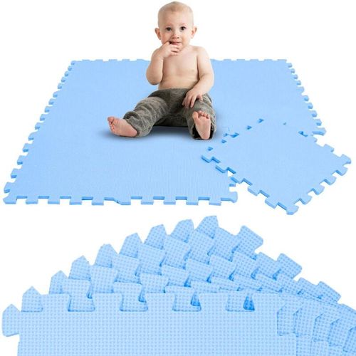 9 Teile Baby Kinder Puzzlematte ab Null - 30x30 Puzzle Spielmatte Krabbelmatte