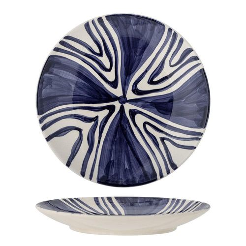 Bloomingville Shama Teller groß, Steingut, Ø 27 cm, blau