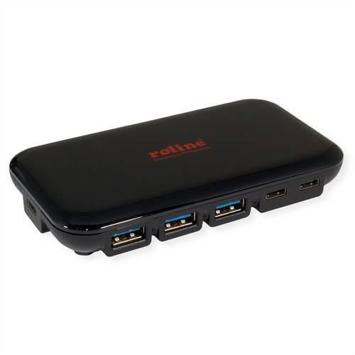 ROLINE USB 3.2 Gen 2 Hub, 7-fach (3x Typ C + 4x Typ A)