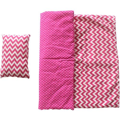 Teamson Kids - Olivia's Little World Prinzessin 18 Puppe Puppenbettwäsche Modern Chevron TD11929ADC - Rosa