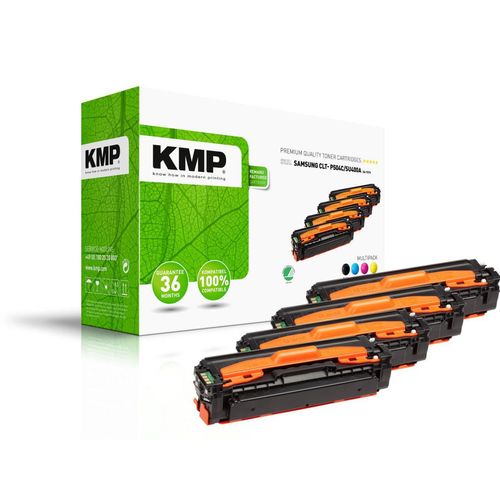 KMP Toner SA-T57V schwarz, cyan, magenta, gelb kompatibel zu SAMSUNG CLT-P504C (SU400A), 4er-Set