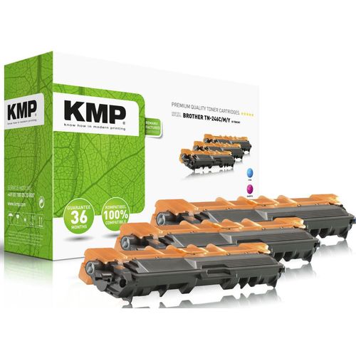 KMP Toner 1248,3030 cyan, magenta, gelb kompatibel zu brother TN-246C/M/Y, 3er-Set