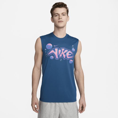 Ärmelloses Dri-FIT-Basketball-T-Shirt für Herren - Blau