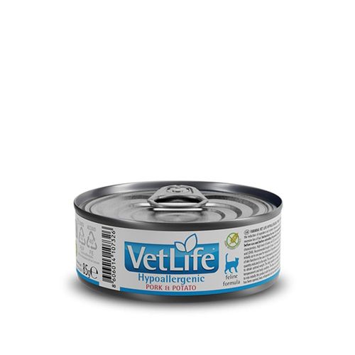 Farmina Vet Life Cat Hypoallergenic Schwein & Kartoffel 12x85g