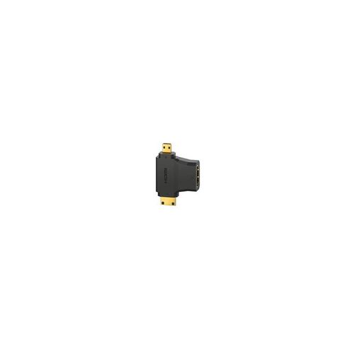 Hama Adapter HDMI -HDMI Mini and HDMI Micro Gold Black