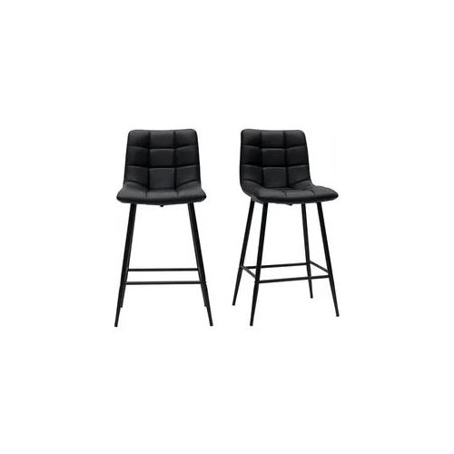 Design-Barhocker schwarz H65 cm (2er-Set) MAXWELL