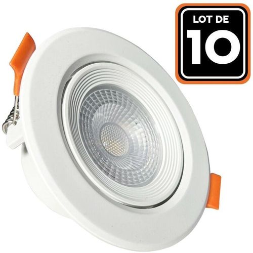 Lot de 10 Spot led Encastrable Rond 5W - Blanc Neutre 4000K