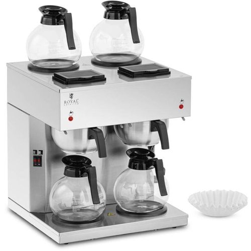 Gastro-Kaffeemaschine mit 4 Kannen und Warmhalteplatten 200 Tassen/h 4040 W
