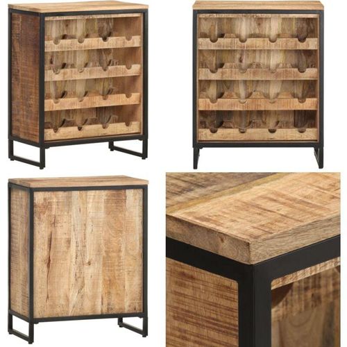 Weinschrank 62x33x78,5 cm Raues Mangoholz - Weinschrank - Weinschränke - Home & Living