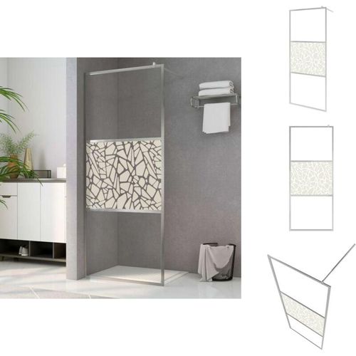 Duschwände - Living Duschwand für Begehbare Dusche ESG-Glas Steindesign 80x195 cm