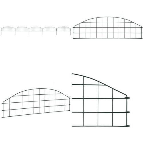 Gartenzaun Set Konvex 77,3x26 cm Grün - Gartenzaun - Gartenzäune - Home & Living