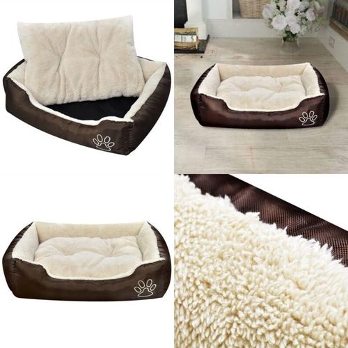 Vidaxl - Warmes Hundebett mit Polsterkissen l - Hundebett - Hundebetten - Home & Living - Braun