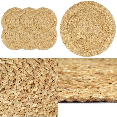 Vidaxl - Tischsets 6 Stk. Natur 38 cm Rund Jute - Tischset - Tischsets - Home & Living - Braun