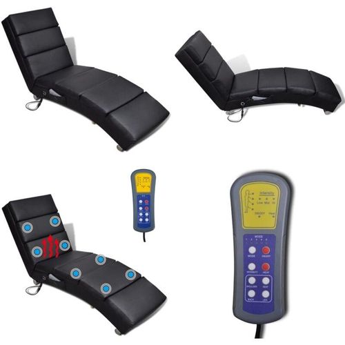 Massage-Chaiselongue Schwarz Kunstleder - Massagestuhl - Massagestühle - Home & Living - Schwarz