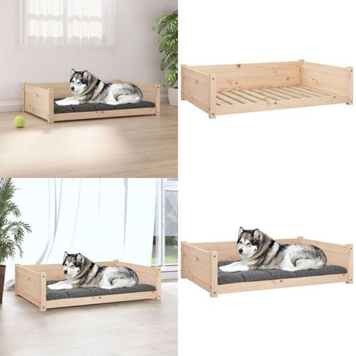 Hundebett 105,5x75,5x28 cm Massivholz Kiefer - Hundebett - Hundebetten - Home & Living