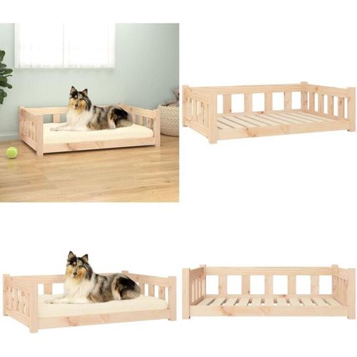 Hundebett 95,5x65,5x28 cm Massivholz Kiefer - Hundebett - Hundebetten - Home & Living