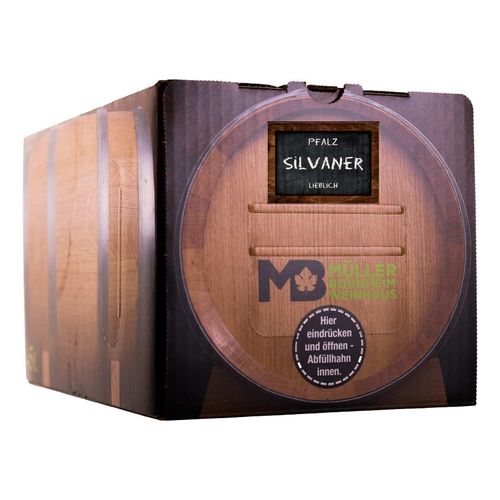 Weinhaus Müller Bornheim Pfalz Silvaner Weißwein lieblich 11 % vol. 5 Liter Bag in Box