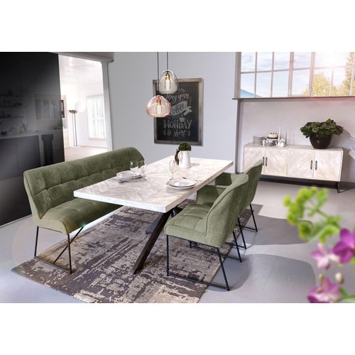 Küchensofa GUTMANN FACTORY, grün (moosgrün), B:190cm H:88cm T:67cm, 100% Polyester, Sofas