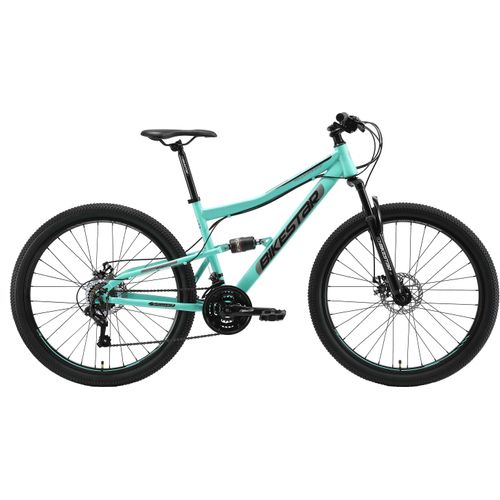 Mountainbike BIKESTAR Fahrräder Gr. 43cm, 27,5 Zoll (69,85cm), grün für Damen und Herren, Kettenschaltung