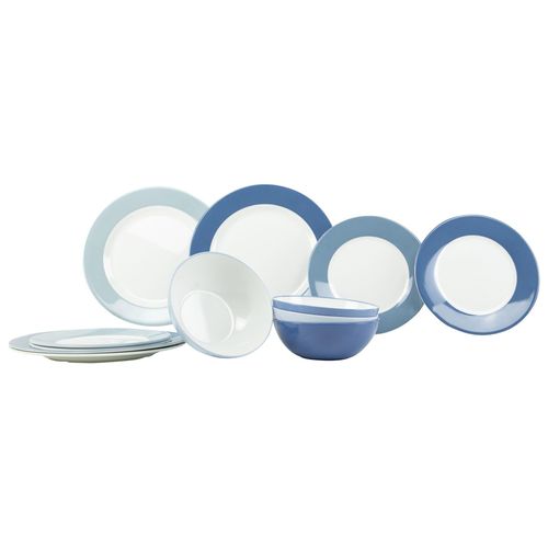 GIMEX Melamin Geschirr Set Sky 12tlg Camping Essgeschirr Reise Picknick Teller