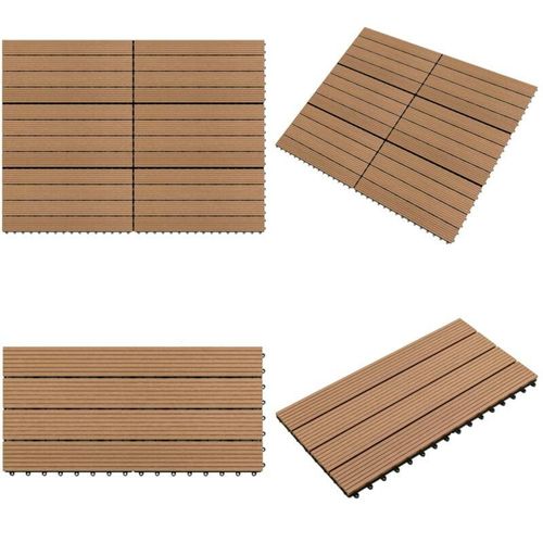 Vidaxl - Terrassenfliesen 6 Stk. wpc 60x30 cm 1,08 m² Braun - Terrassenfliese - Terrassenfliesen - Home & Living - Braun