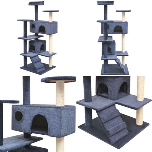 Vidaxl - Katzen-Kratzbaum Sisal 125 cm Dunkelblau - Katzenbaum - Katzenbäume - Home & Living - Blau