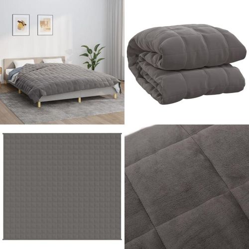 Vidaxl - Gewichtsdecke Grau 200x230 cm 9 kg Stoff - Gewichtsdecke - Gewichtsdecken - Home & Living - Grau