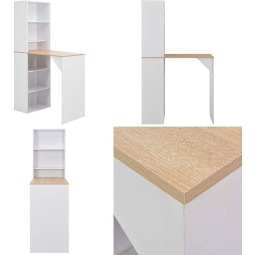 Bartisch mit Schrank Weiß 115x59x200 cm - Bartisch - Bartische - Home & Living