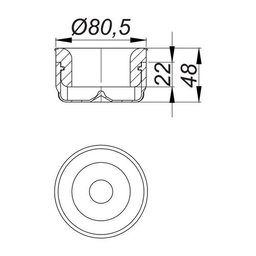 Dallmer DallDrain Plan Geruchverschluss, Sperrwasserhöhe 22mm 517364