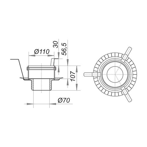 Dallmer Brandschutz-Rohbauelement 2 DN 50 515025