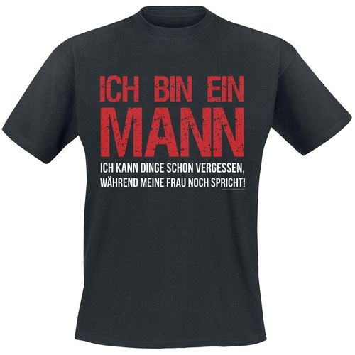 Sprüche Ich bin ein Mann T-Shirt schwarz in 3XL